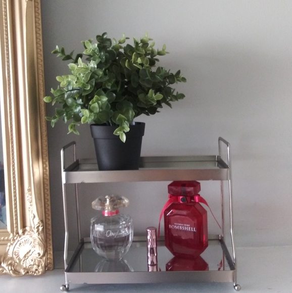 Re Robely Other - Mirrored trag vanity bathroom organizations silver